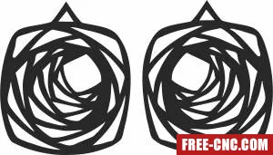 Earrings pendants art - Free dxf files ready to cut