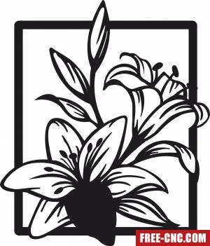 Floral flower home decor - Download free dxf for cnc plasma cutting