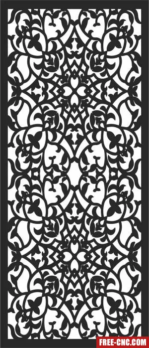 Screen pattern wall decorative - Free dxf for laser cutting and plasma