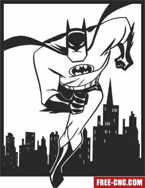 The batman wall art - Free dxf files ready to cut