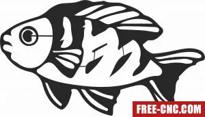 Fish silhouette clipart - Download free dxf for cnc plasma cutting