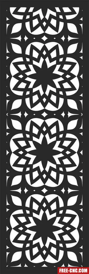 Door decorative pattern wall screen - Download free dxf for cnc plasma cutting