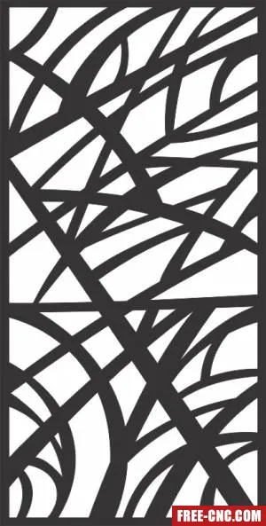 Decorative panel wall separator door pattern - free dxf download
