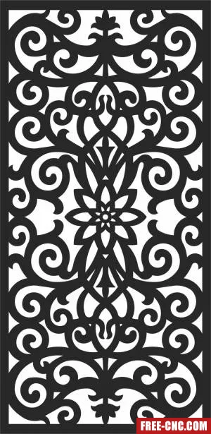 Pattern decorative screen wall pattern - Free dxf for laser cutting and plasma