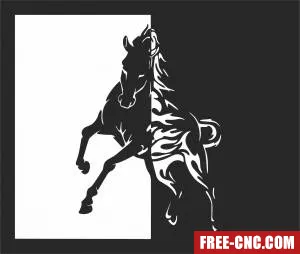 Horse wall art - Free dxf for laser cutting and plasma