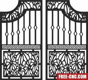 Decorative door wall decorative screen - Free dxf for laser cutting and plasma Decorative door wall decorative screen - Free dxf for laser cutting and plasma