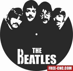 Beatles wall clock - Free dxf for laser cutting and plasma