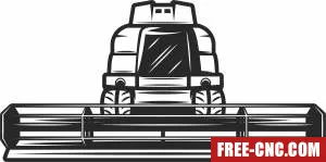 Farm combine harvester clipart - Download free dxf for cnc plasma cutting