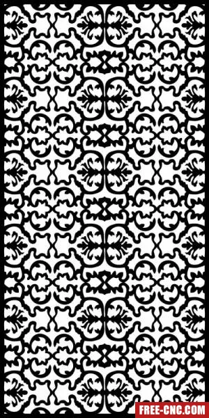 Decorative pattern wall screens panel for doors - free dxf download