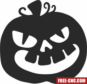 Scary pumpkin for halloween - Free dxf download