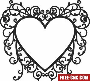 Heart clipart - Download free dxf for cnc plasma cutting