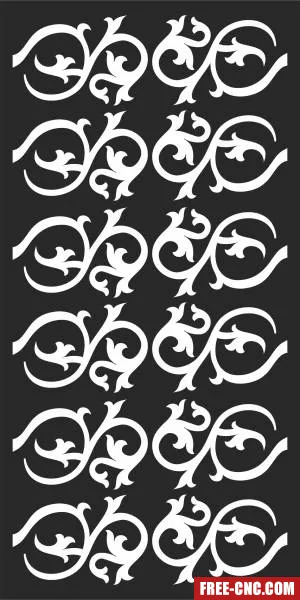 Door wall screen pattern door - Free dxf for laser cutting and plasma