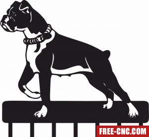 Boxer dog wall key holder hook hanger - Free dxf files ready to cut