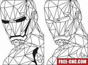 The avengers iron man geometric wall decor - Download free dxf for cnc plasma cutting