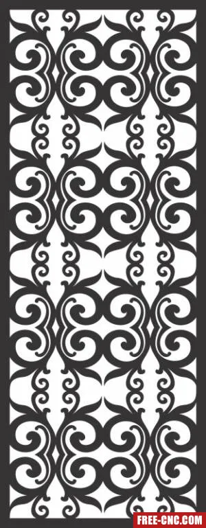 Decorative pattern wall screens panel for doors - free dxf download Decorative pattern wall screens panel for doors - free dxf download