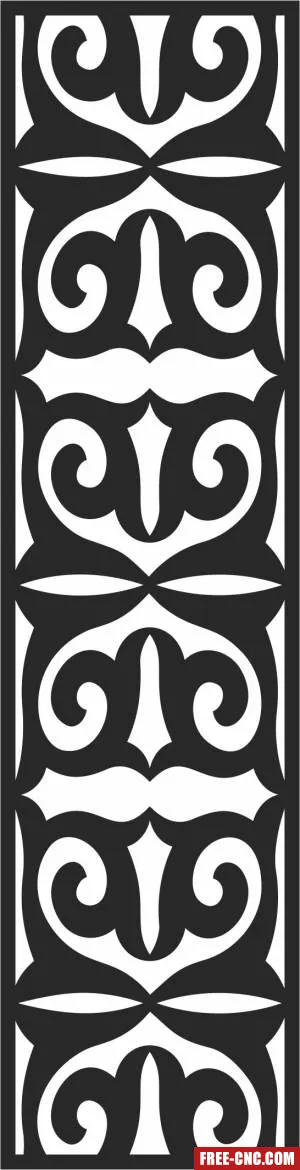 Door wall door screen - Free dxf for laser cutting and plasma