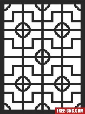 Wall decorative wall pattern wall decorative screen - Free dxf download