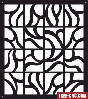 Decorative panel screen pattern partition - Download free dxf for cnc plasma cutting