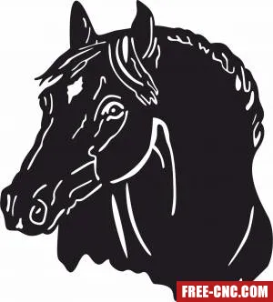 Horse face - Free dxf download