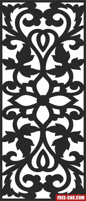 Door decorative pattern decorative screen pattern - Free dxf download