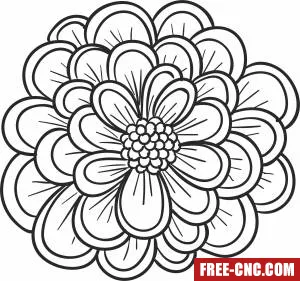 Decorative flower art - Download free dxf for cnc plasma cutting