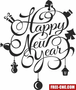 Happy new year - Free dxf files ready to cut