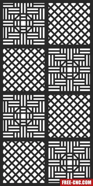 Wall decorative door screen - Download free dxf for cnc plasma cutting
