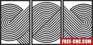 Decorative wall door geometric wall panels - Free dxf download Decorative wall door geometric wall panels - Free dxf download