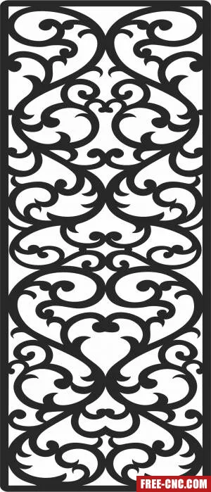 Door pattern decorative door - Free dxf files ready to cut