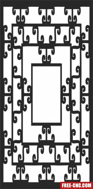Decorative panels for doors wall screen pattern - free dxf download Decorative panels for doors wall screen pattern - free dxf download