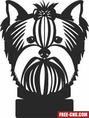 Yorkie dog clipart - Download free dxf for cnc plasma cutting