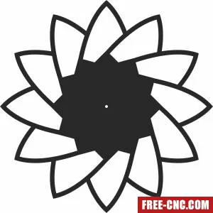 Decorative wall clock - Free dxf download