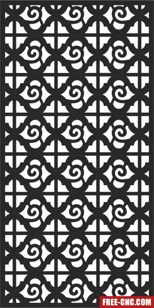 Decorative pattern door pattern decorative - Free dxf for laser cutting and plasma