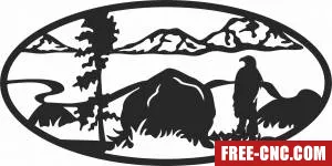 Eagle scene art - Free dxf for laser cutting and plasma