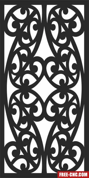 Wall door pattern - Free dxf for laser cutting and plasma