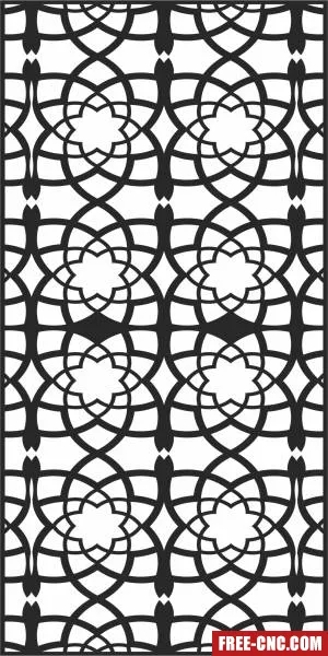 Decorative door decorative wall - Free dxf for laser cutting and plasma