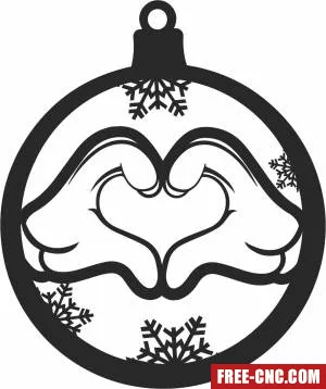 Christmas ball ornament - Download free dxf for cnc plasma cutting