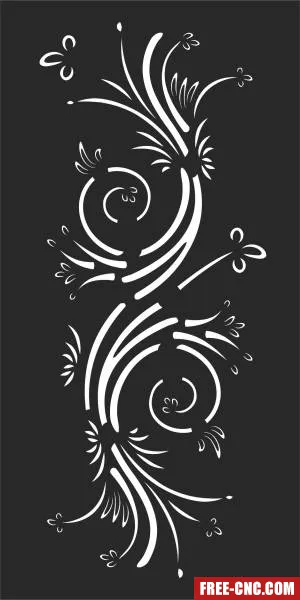 Decorative pattern wall pattern door wall decorative - Free dxf for laser cutting and plasma