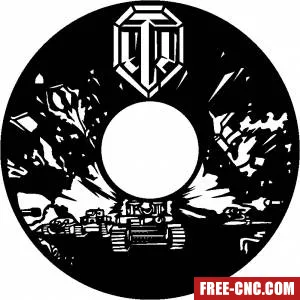 Tanks wall clock - free dxf download Tanks wall clock - free dxf download