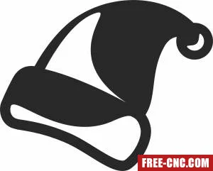 Christmas santa claus hat clipart - Download free dxf for cnc plasma cutting