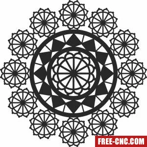 Mandala wall decor - Free dxf for laser cutting and plasma