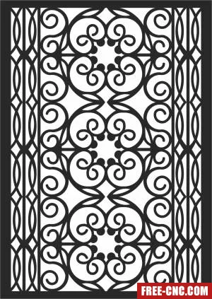 Door pattern screen pattern decorative decorative pattern - Free dxf download