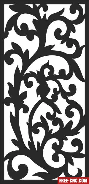 Pattern screen pattern screen wall door - Download free dxf for cnc plasma cutting