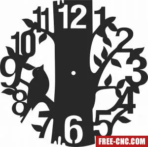 Tree branche wall clock - Free dxf for laser cutting and plasma