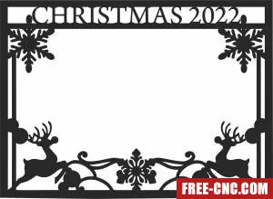 Merry christmas frame cliparts - Download free dxf for cnc plasma cutting