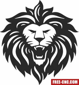 Lion face clipart - Download free dxf for cnc plasma cutting