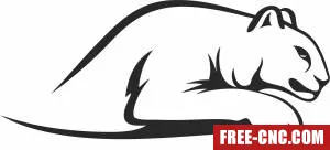 Panther clipart - Free dxf download