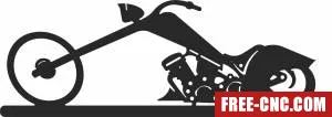 Chopper motorbike clipart - Download free dxf for cnc plasma cutting