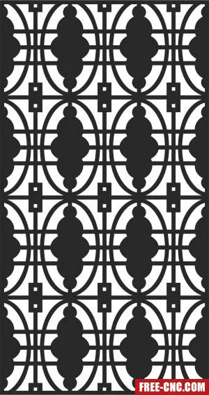 Decorative screen door wall - Download free dxf for cnc plasma cutting