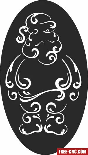 Santa clause christmas clipart - Download free dxf for cnc plasma cutting